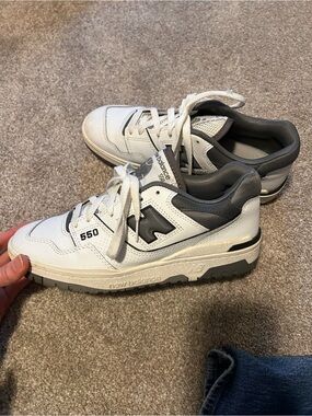 New Balance 550 White Grey Dark Grey Sneakers